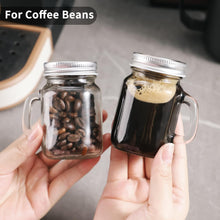 Bincoo 4 Pack Espresso Shot Glass Espresso Cups With Lid and Handle for for Coffee, Beans, Wine, Bar, Party, 4oz