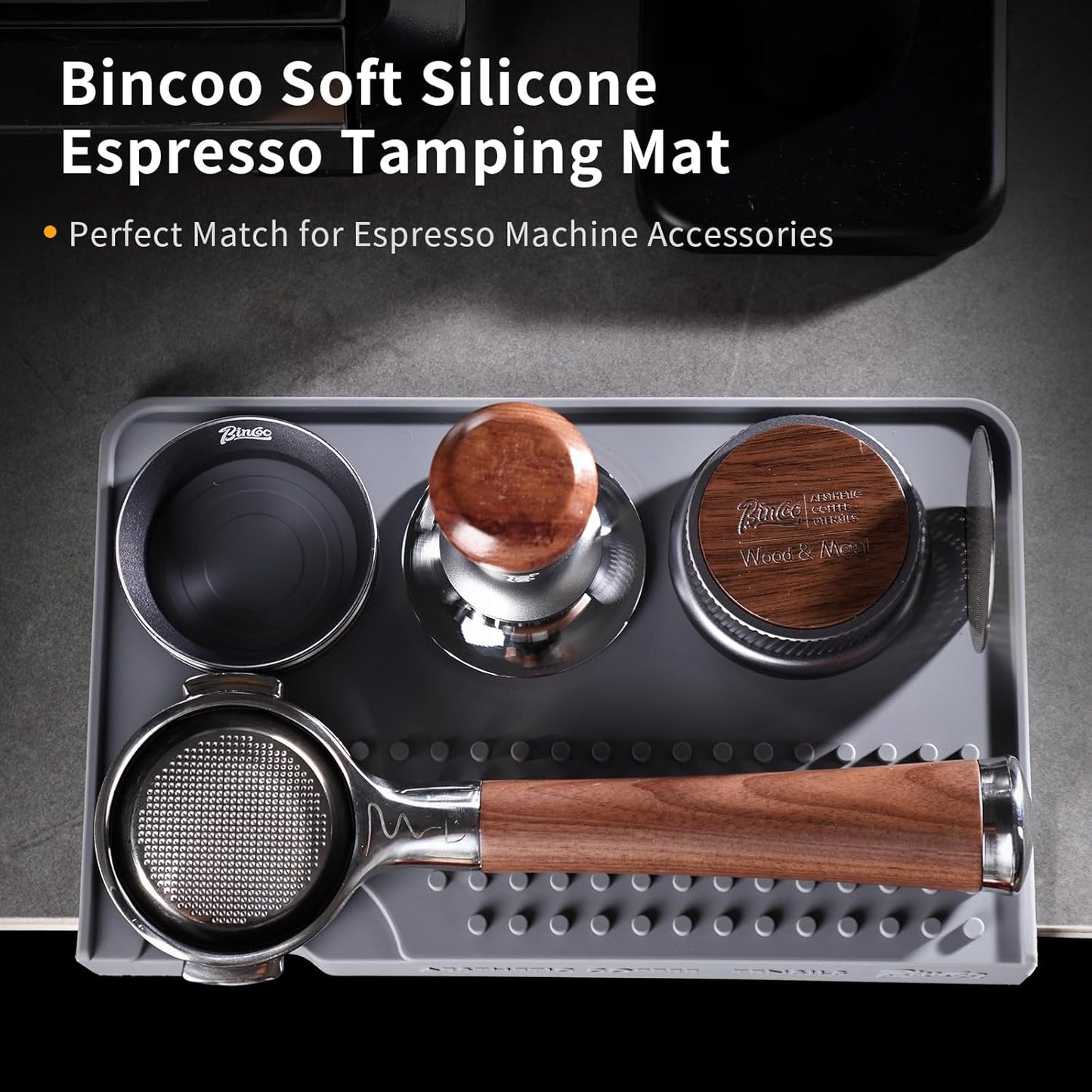 Espresso Tamping Mat - Silicone Coffee Bar Mat Tamper Mat,Espresso Accessory for Baristas Home Kitchen Bar Coffee Shop