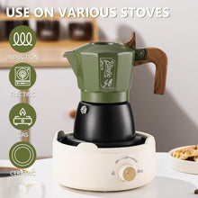 Bincoo Small Espresso Maker Stovetop, 2 Cups Moka Pot Espresso Pot Stovetop,120ml Italian Coffee maker for Cappuccino Latte,Cafetera Cubana