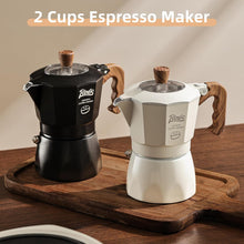 Bincoo Stovetop Espresso Maker - Italian Coffee Maker for Gas & Electric Stove,Small Moka Pot for Italian and Cuban Café Brewing,2 Espresso Cups, Portable