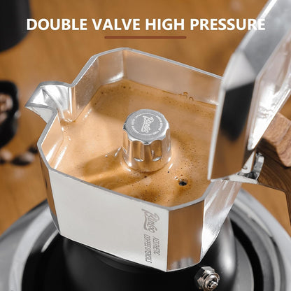 Espresso Maker Stovetop - Small Moka Pot 2 Cups,Italian Coffee maker for Single Use,4oz/120ML,Perfect for Home Cafe Camping