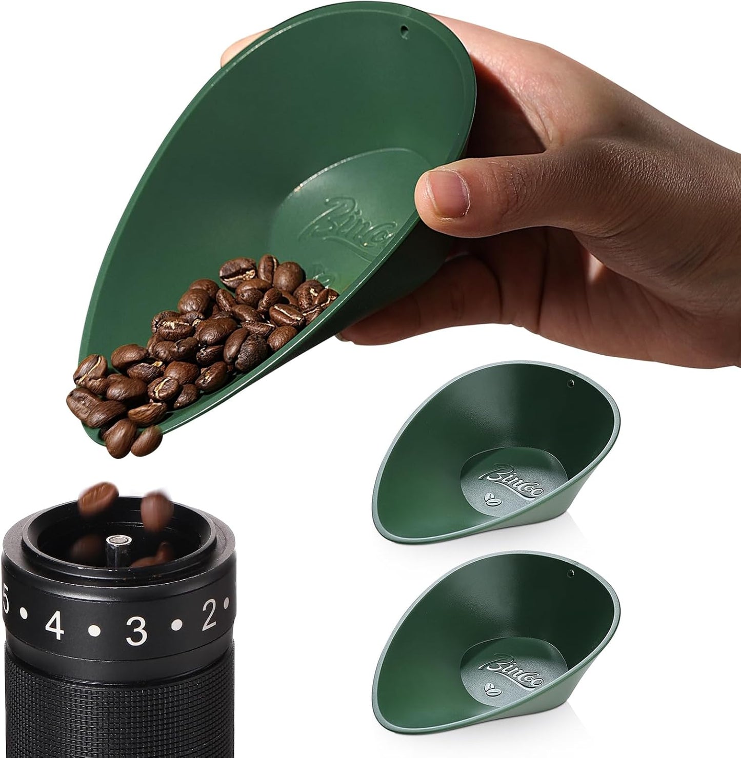 Coffee Bean Dosing Cup, 2 Pack Dosing Tray Dosing Measuring Cup, Precise Coffee Measuring Tray for Grounds,Loose Leaf Tea, Spices, Hold about 30g