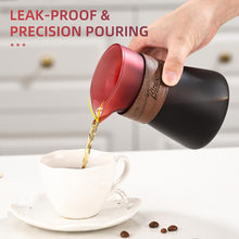 2-Pack 16OZ Borosilicate Glass Coffee Pour Over Kettles – Gradient Purple, Wood Handle, V-Spout for Drip-Free Pouring, Heat-Resistant, Perfect for Home & Gifts