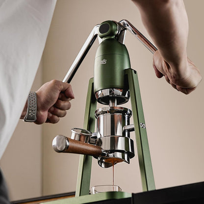 Bincoo Manual Espresso Maker Set - Hand Press Espresso Machine – 12Bar Pressure Profiling, Dual-Lever Manual Coffee Maker with Pre-Infusion, Portable for Custom Espresso Shots, Stainless Steel