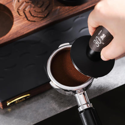 51mm Calibrated Espresso Tamper, 30lb Consistent Pressure Coffee Tamper, Calibrated Tamper for Espresso Machine, Spring Loaded Tamper with Stainless Steel Thread Base (Silver, 51mm)