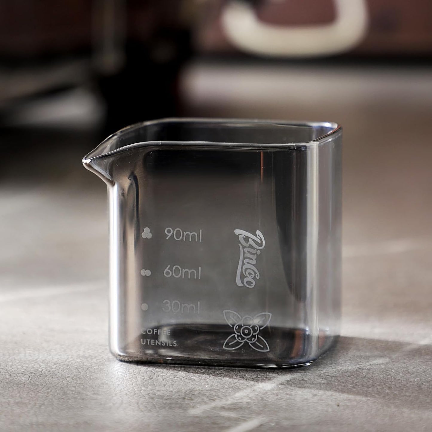 Espresso Cup 2 Pack,Espresso Shot Glass Set with Spout,150ML Espresso Accessories, Glass Shot Cup for Barista