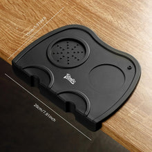 Silicone Coffee Tamper Mat,Rubber Espresso Tamping Pad for Barista Tool Home Kitchen Bar Coffee Shop,Double Hole Corner Edge