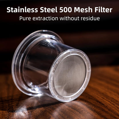 Bincoo GYKF2195 Cold Brew Coffee Maker 450ML, Ice Drip Coffee Brewer,Slow Drip Coffee Maker with Fine Mesh Filter, Adjustable Water Flow (Dark Brown)