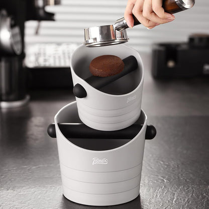 Large Espresso Knock Box, 1.2L Pink Knock Box for Coffee Grounds, Espresso Puck Knock Box with Removable Knock Bar and Non-Slip Base