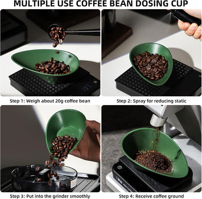 Coffee Bean Dosing Cup, 2 Pack Dosing Tray Dosing Measuring Cup, Precise Coffee Measuring Tray for Grounds,Loose Leaf Tea, Spices, Hold about 30g