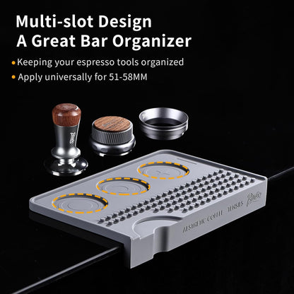 Espresso Tamping Mat - Silicone Coffee Bar Mat Tamper Mat,Espresso Accessory for Baristas Home Kitchen Bar Coffee Shop