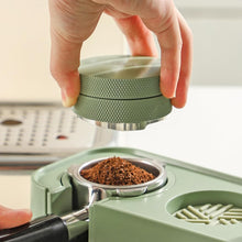 Green 58mm Coffee Distributor & Tamper, Espresso Hand Tamper Tool Fits 58mm Portafilters, Adjustable Depth Coffee Tamper and Leveler