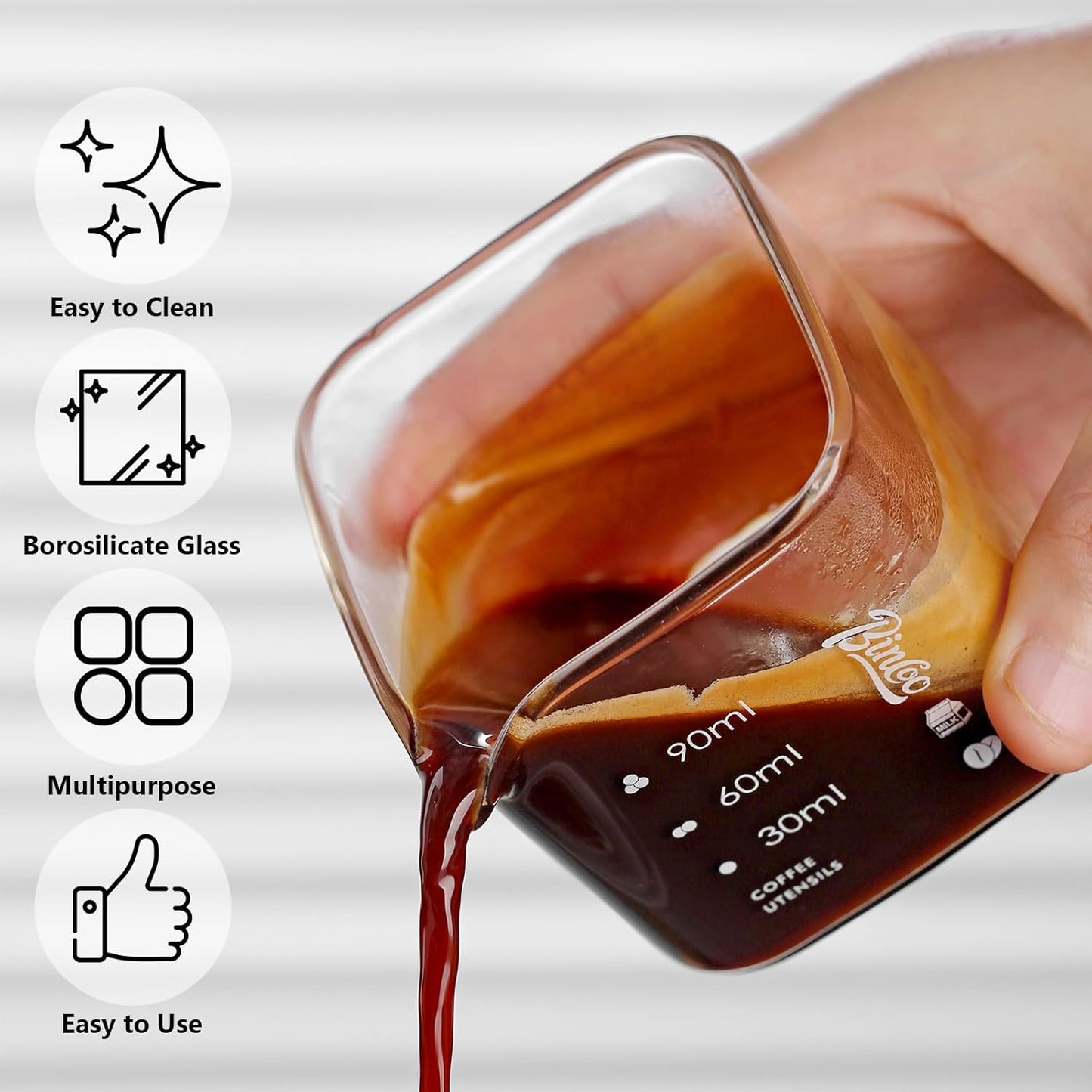 4-Pack V-shape Espresso Shot Glass, 4oz, Glass Shot Cup Accessories