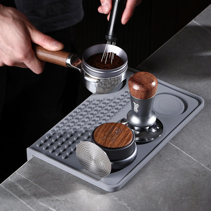 Espresso Tamping Mat - Silicone Coffee Bar Mat Tamper Mat,Espresso Accessory for Baristas Home Kitchen Bar Coffee Shop