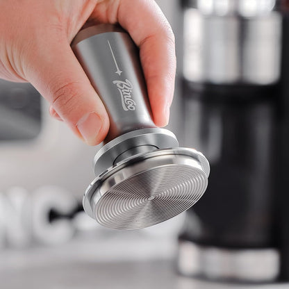 Espresso Coffee Tamper 51mm - Spring Loaded Espresso Tamper, 51mm Espresso Hand Tamper for Barista Home, Stainless Steel Thread Base