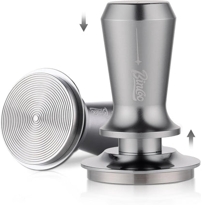 Espresso Coffee Tamper 51mm - Spring Loaded Espresso Tamper, 51mm Espresso Hand Tamper for Barista Home, Stainless Steel Thread Base