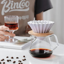 Pour Over Coffee Dripper - Ceramic Pour Over Coffee Filter with Wooden Tray,Removable Ceramic Coffee Maker Easy Manual Slow Brewing Accessories for Home, Cafe, Coffee Bar Accessories