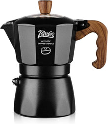 Bincoo Stovetop Espresso Maker - Italian Coffee Maker for Gas & Electric Stove,Small Moka Pot for Italian and Cuban Café Brewing,2 Espresso Cups, Portable