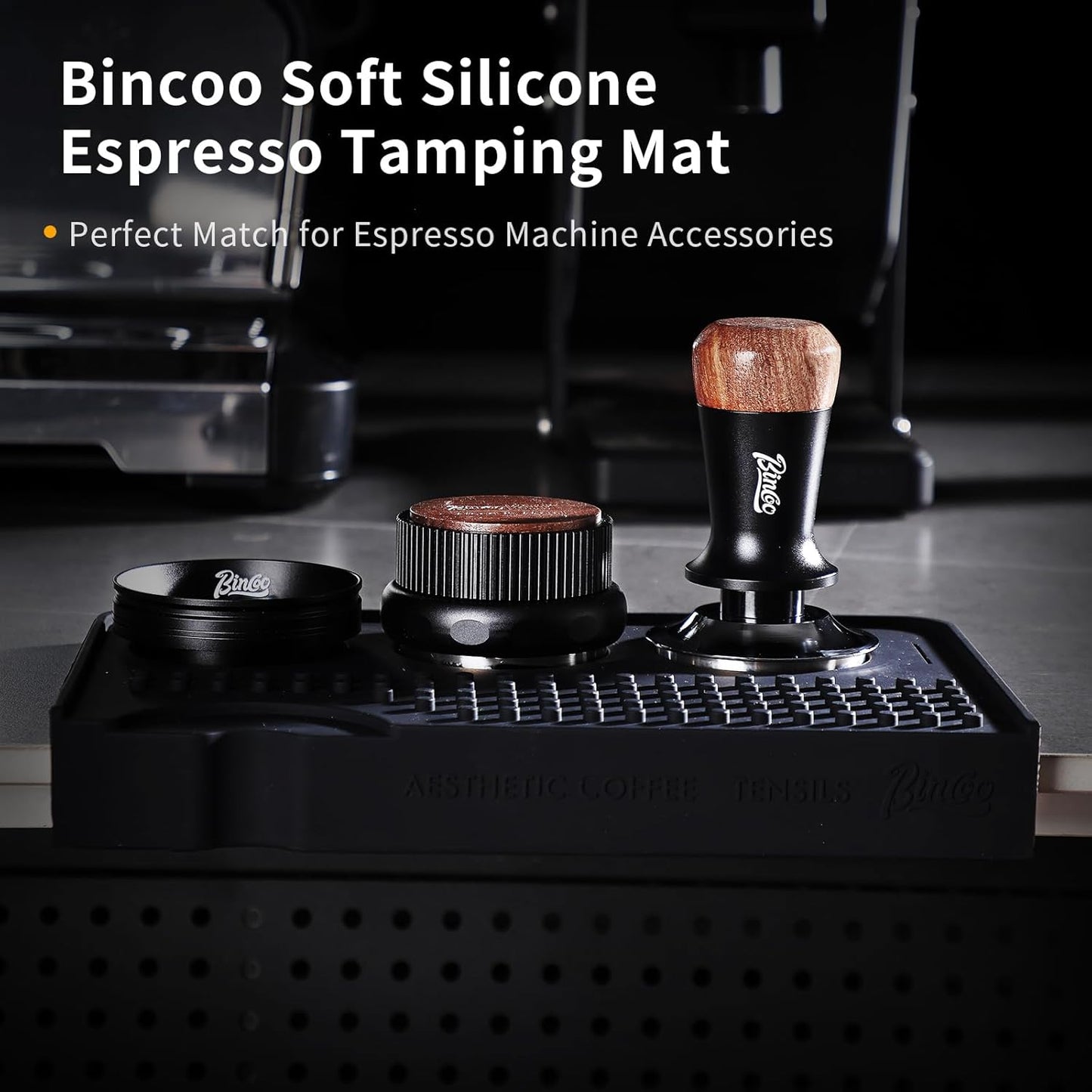 Espresso Tamping Mat - Silicone Coffee Bar Mat Tamper Mat,Espresso Accessory for Baristas Home Kitchen Bar Coffee Shop