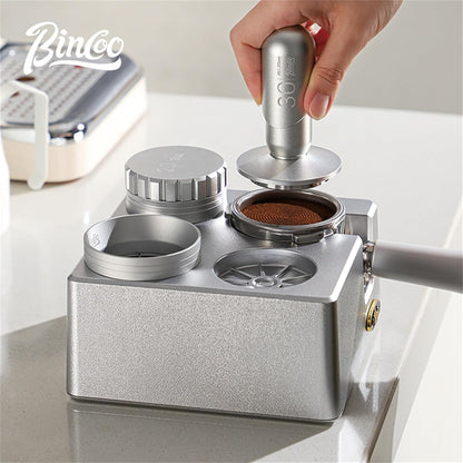Bincoo Espresso Coffee Tamper 51mm,30lb Spring-Loaded Calibrated Tamper-Stainless Steel Base Espresso Coffee Tamper for Barista Home Coffee Espresso Accessories (Black, 51mm)