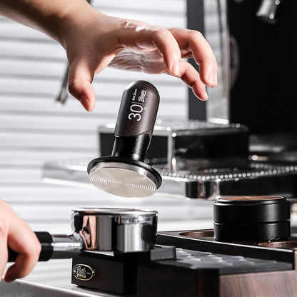 51mm Calibrated Espresso Tamper, 30lb Consistent Pressure Coffee Tamper, Calibrated Tamper for Espresso Machine, Spring Loaded Tamper with Stainless Steel Thread Base (Silver, 51mm)