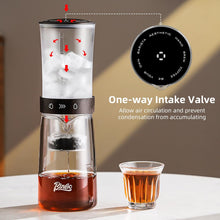 Bincoo GYKF2195 Cold Brew Coffee Maker 450ML, Ice Drip Coffee Brewer,Slow Drip Coffee Maker with Fine Mesh Filter, Adjustable Water Flow (Dark Brown)