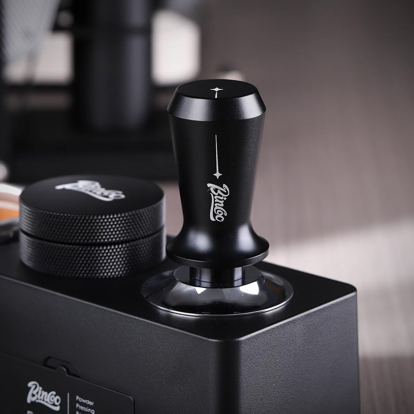 Espresso Coffee Tamper 51mm - Spring Loaded Espresso Tamper, 51mm Espresso Hand Tamper for Barista Home, Stainless Steel Thread Base