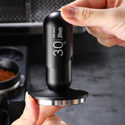 Bincoo Espresso Coffee Tamper 51mm,30lb Spring-Loaded Calibrated Tamper-Stainless Steel Base Espresso Coffee Tamper for Barista Home Coffee Espresso Accessories (Black, 51mm)