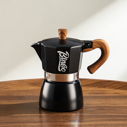 Bincoo Espresso Maker Stovetop, Moka Pot 6 Cups, Espresso Pot Classic Italian Coffee Maker,Single Safety Valve (White, 6 Cup)
