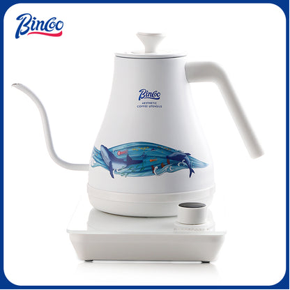 Bincoo E1K 1000ML Temperature Control Gooseneck Kettle, Electric Pour Over Coffee Kettle, Stainless Steel Fast Heating Water Kettle for Home Barista Brewing