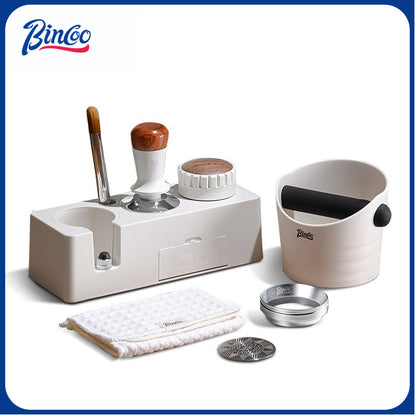 BINCOO Coffee Tamper Base Set Espresso Machine Handle Tamper Base Dose Dispenser Tamper Hammer Set Coffee Equipment Storage Set 51MM/58MM