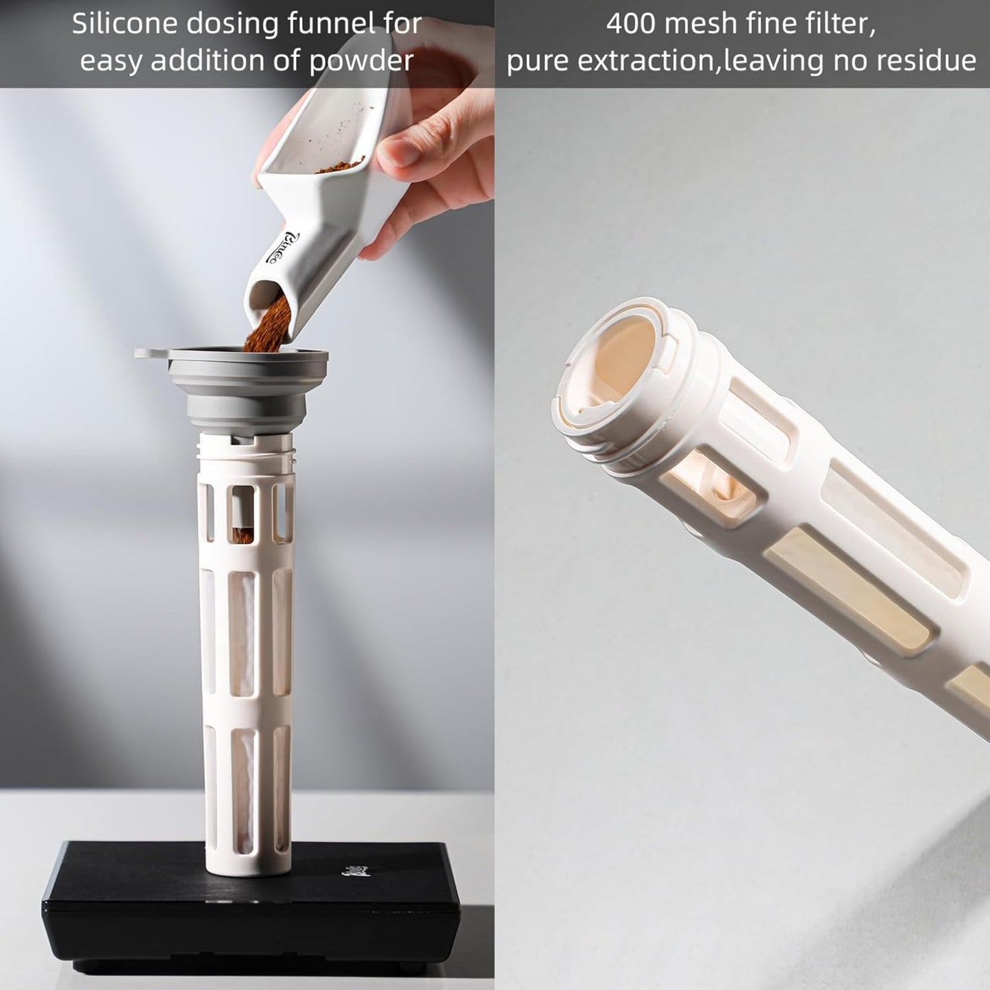 Bincoo GYKF2013 Borosilicate Glass Cold Brew Coffee Maker-600ml,Leak-Proof,Cold Brew Bottle with Fine Mesh Filter & Silicone Funnel,Multi-Functional for Coffee & Fruit Tea (Black)