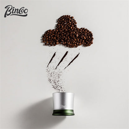 Bincoo Nano Coffee Dosing Cup - 58mm Magnetic Espresso Powder Receiver with Stirring Rod, Anti-Static Aluminum Alloy Grinder Funnel for Portafilter, 3 Colors Available