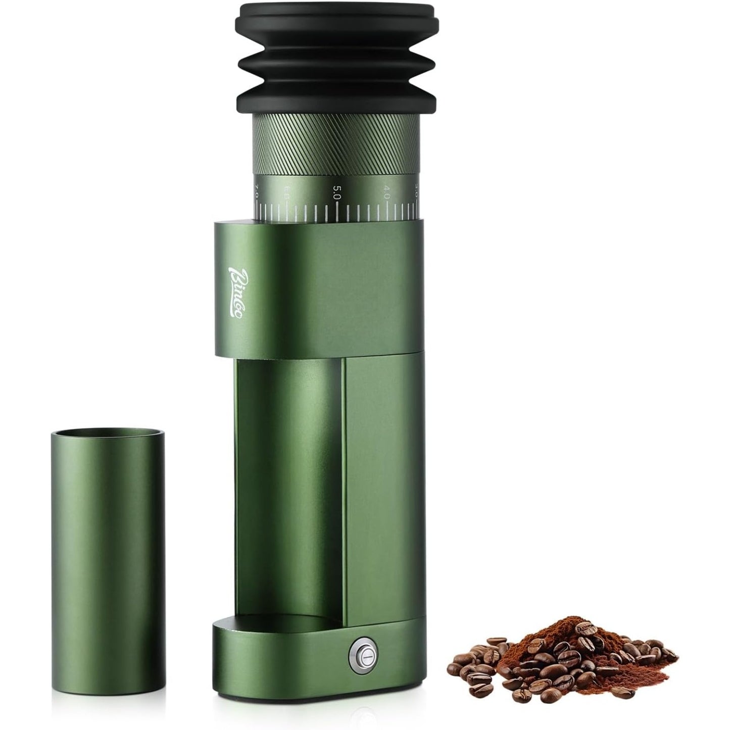 Bincoo DM09 Electric Coffee Grinder with CNC Steel Burr,Stepless Adjustable Settings Coffee Bean Grinder, Compact Design, Quiet Operation – For Espresso,Pour Over,French Press(Green)