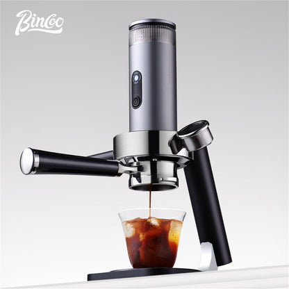 Bincoo H1 PRO Coffee Maker Stand BC-KFJ05, Aluminum Alloy & Wood Support Bracket for Portable Espresso Machine