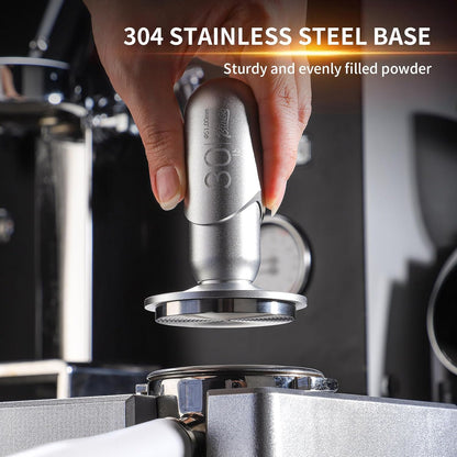 Bincoo Espresso Coffee Tamper 51mm,30lb Spring-Loaded Calibrated Tamper-Stainless Steel Base Espresso Coffee Tamper for Barista Home Coffee Espresso Accessories (Black, 51mm)
