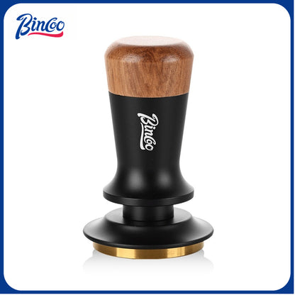 BINCOO Espresso Tamper Italian Espresso Machine Tamper Titanium-Coated Threaded Base Spring-Loaded Tamper 51MM/58MM