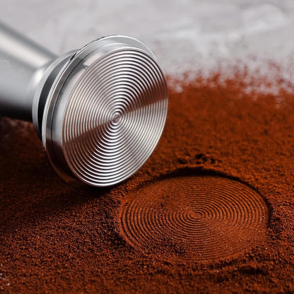 Espresso Coffee Tamper 51mm - Spring Loaded Espresso Tamper, 51mm Espresso Hand Tamper for Barista Home, Stainless Steel Thread Base