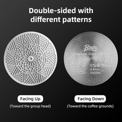 Bincoo  GYKF2041 58.5 mm Puck Screen - Metal Espresso Puck Screen Reusable Coffee Filter for Espresso Portafilter Filter Basket 58.5mm Thickness (2pack, 58.5mm)