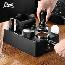 Bincoo Espresso Coffee Organizer Box-8 in 1 Espresso Coffee Tamper Station for Storage 51/54/58MM Espresso Tamper,Distributor,Portafilter,Puck Screen and 4.5inch Knock Box(White)