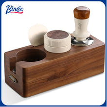 BINCOO Solid Wood Espresso Machine Handle Tamper Base Tamper Hammer & Cloth Powder Distributor 3-Piece Set Italian Espresso Machine Accessories Bundle 51MM/58MM