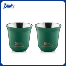 Bincoo GYKF2116 Stainless Steel Espresso Shot Cups,2 Pack Stackable Double Wall Insulated Demitasse Cups Espresso Cup,Set of 2