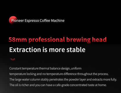 Bincoo S2 Pro Trailblazer Smart Espresso Machine | Touch Screen & Bluetooth App Dual Control Dual Boiler Coffee Brewer