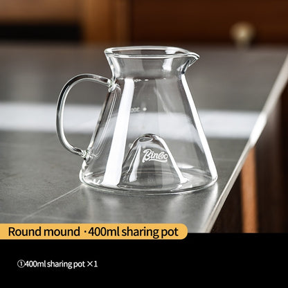 BINCOO Glass Coffee Pot Heat-Resistant Pour-Over Dripper Set with Glass Filter Cup Coffee Brewing Set 450ML