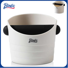 Bincoo GYKF1848 Coffee Knock Box 6.8 Inch Shock-Coffee Ground Knock Box 1.2L with Removable Knock Bar and Non-Slip Base,Espresso Accessories Suitable for Home & Bar(White)