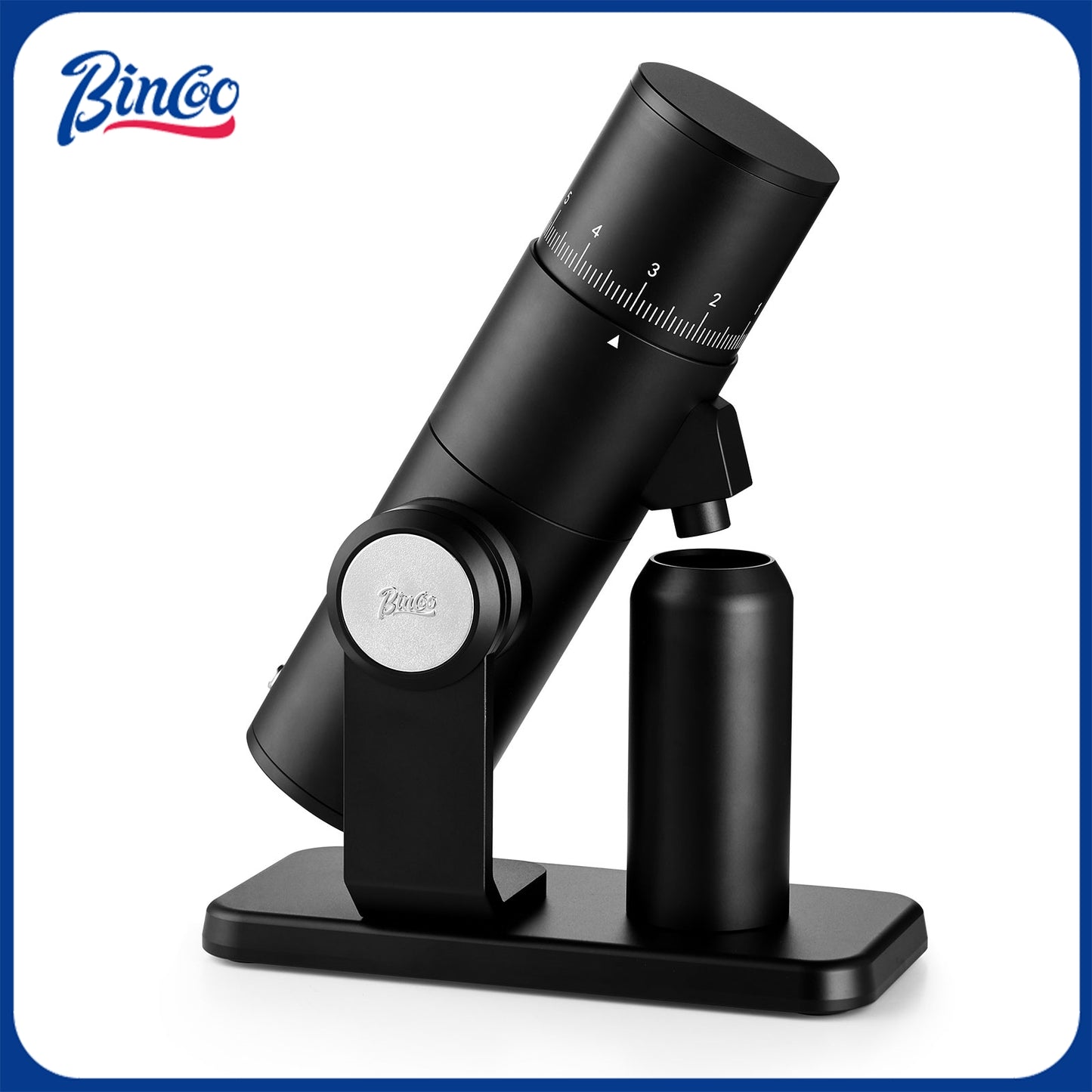 Electric Burr Coffee Grinder - Stepless Adjustment Electric Espresso Grinder with CNC Stainless Steel Conical Burr and Magnetic Lid & Dosing Cup (Black)