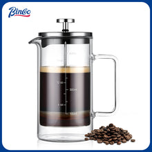Bincoo KJ-68307 French Press Coffee Maker 600ML,Double Wall Insulated Borolicate Glass French Press for Tea and Frothed Milk Press