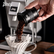 Bincoo 51mm/58mm Metal Coffee Dosing Cup - Knurled Aluminum Espresso Powder Receiver, Multi-Functional Coffee Porter for Weighing Beans & Catching Grounds, Black/Silver/Green Available