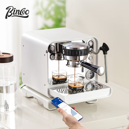 Bincoo Semi-Automatic Coffee Machine KFJ04,Espresso Machine with Double Boiler, Use Milk Frother and Brew Espresso Simultaneously, Professional Coffee Maker