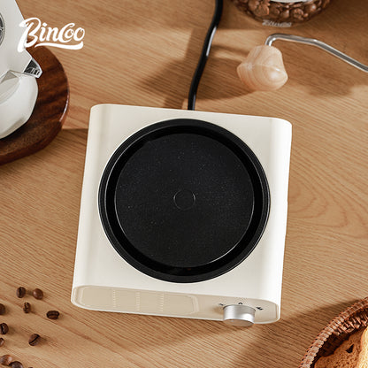 Bincoo Mini Adjustable Infrared Coffee Hot Plate, Compact Electric Coffee Heating Stove with Knob Temperature Control, Siphon Syphon & Hand Brew Coffee, Portable Home Barista Coffee Equipment